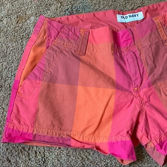 Old Navy Womens Shorts Size 4‎ Patch Work Pink-Orange Flap Pockets - Picture 3 of 8